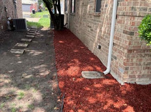 Mulching by Osmin Salvador for John P. in Garland, TX