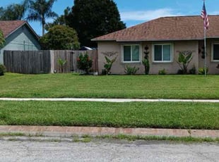 "Gloria C.'s lawn care service result