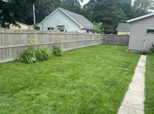 "Kim P.'s lawn care service result