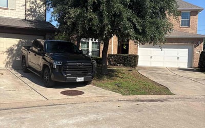 Photo of David D.'s yard after getting landscaping in Houston, TX