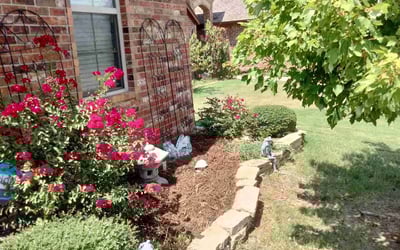 Photo of Cynthia S.'s yard after getting landscaping in Purcell, OK