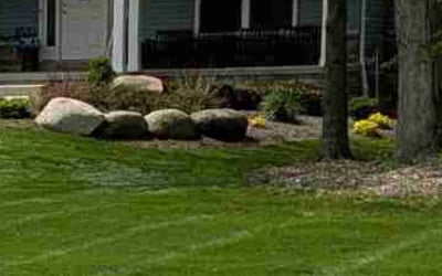 Photo of Amy W.'s yard after getting landscaping in Newbury, OH