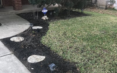 Photo of John J.'s yard after getting landscaping in Hondo, TX