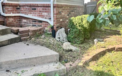 Photo of Amy S.'s yard after getting landscaping in Goddard, KS