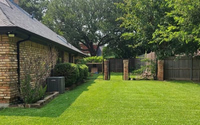 Photo of Jennifer B.'s yard after getting landscaping in Westminster, TX