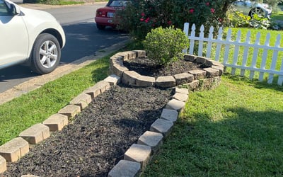 Photo of Rosa l.'s yard after getting landscaping in Marshall, VA