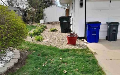Photo of Linda J.'s yard after getting landscaping in Cedar Rapids, IA