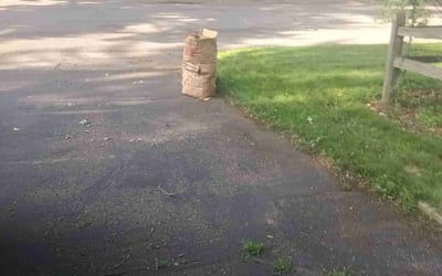 Photo of Kelly M.'s yard after getting landscaping in Onamia, MN