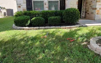 Photo of Sam S.'s yard after getting landscaping in Kingsbury, TX