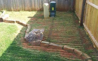Photo of Larry C.'s yard after getting landscaping in Blanchard, OK