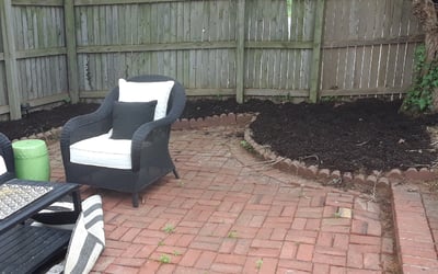 Photo of Brad M.'s yard after getting landscaping in Hamilton, MO
