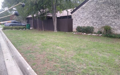 Photo of Jeanine P.'s yard after getting landscaping in Sutherland Springs, TX