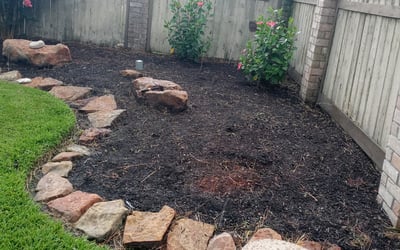 Photo of Katie K.'s yard after getting landscaping in High Island, TX