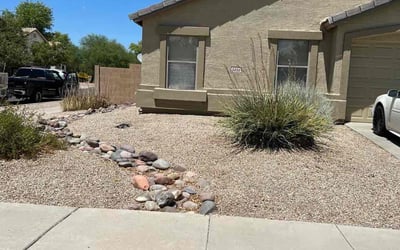 Photo of David K.'s yard after getting landscaping in Mammoth, AZ
