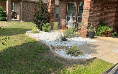 Photo of Adam B.'s yard after getting landscaping in Forreston, TX