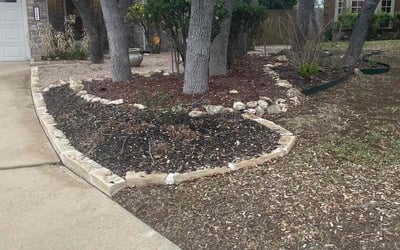 Photo of Christopher I.'s yard after getting landscaping in Peggy, TX