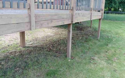 Photo of Megan J.'s yard after getting landscaping in Stanchfield, MN
