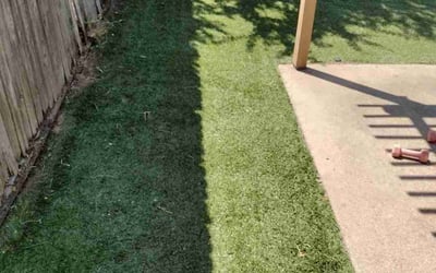Photo of Alicia M.'s yard after getting landscaping in Lipan, TX
