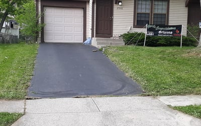 Photo of Amber L.'s yard after getting landscaping in Etna, OH