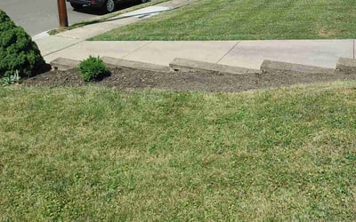 Photo of Megan M.'s yard after getting landscaping in Owensville, OH
