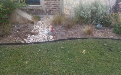Photo of Matt B.'s yard after getting landscaping in Paradise, TX