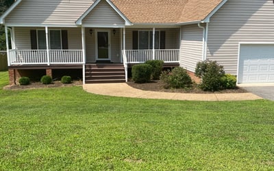Photo of David K.'s yard after getting landscaping in Doswell, VA