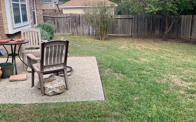 Photo of Monica B.'s yard after getting landscaping in Devine, TX