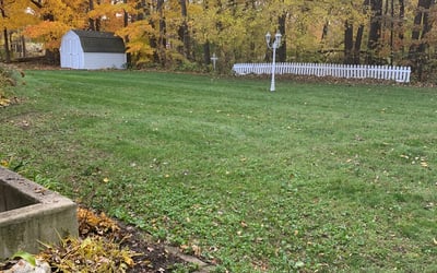 Photo of Kirsten F.'s yard after getting landscaping in Hastings, MI