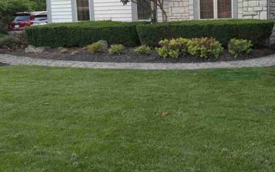 Photo of Greg B.'s yard after getting landscaping in Jacksontown, OH