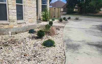Photo of Nicole J.'s yard after getting landscaping in Devine, TX