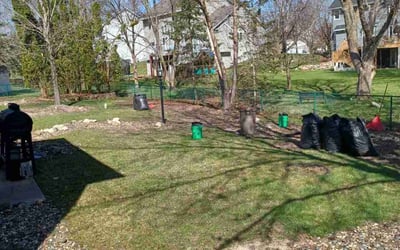 Photo of Holly B.'s yard after getting landscaping in Woodville, WI
