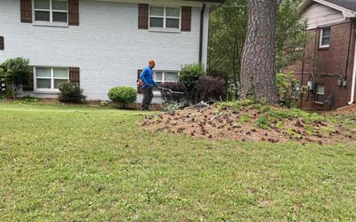 Photo of Justin K.'s yard after getting landscaping in Warm Springs, GA