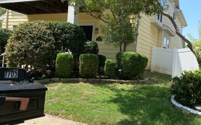 Photo of Kimberly P.'s yard after getting landscaping in Elmo, TX