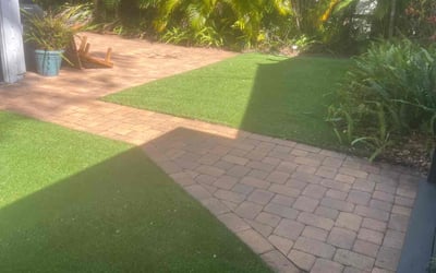 Photo of Kim R.'s yard after getting landscaping in Crystal Beach, FL