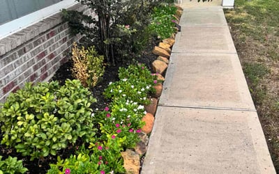 Photo of Stephanie G.'s yard after getting landscaping in High Island, TX