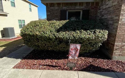 Photo of Carrie M.'s yard after getting landscaping in Waring, TX