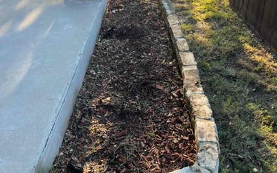 Photo of Andrew S.'s yard after getting landscaping in Martindale, TX