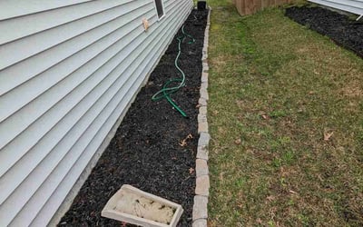 Photo of Austin M.'s yard after getting landscaping in Saint Stephen, SC