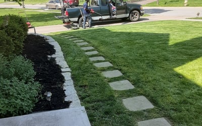 Photo of Brandon B.'s yard after getting landscaping in Felicity, OH