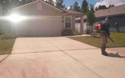 Photo of Usmaan A.'s yard after getting lawn care in Houston, TX