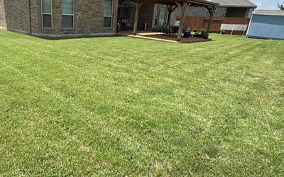 Photo of Jeni P.'s yard after getting lawn care in Manor, TX