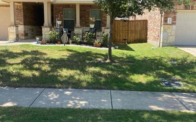 Photo of Sharon M.'s yard after getting lawn care in Buda, TX