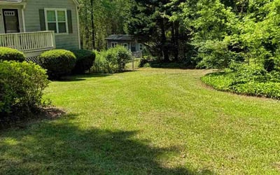 Photo of Landon T.'s yard after getting lawn care in Auburn, GA