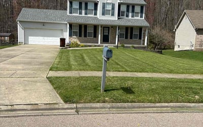 Photo of Andrea R.'s yard after getting lawn care in Milford, OH