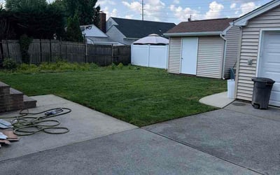 Photo of Nick D.'s yard after getting lawn care in Struthers, OH