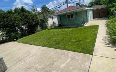 Photo of Jamie E.'s yard after getting lawn care in Justice, IL