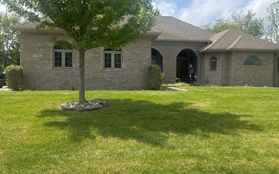 Photo of Andrea C.'s yard after getting lawn care in Pendleton, IN
