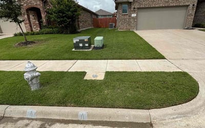 Photo of Kayli H.'s yard after getting lawn care in Denton, TX