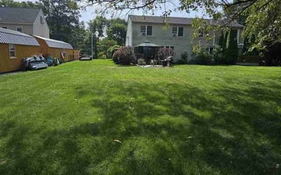 Photo of Heather S.'s yard after getting lawn care in Northborough, MA