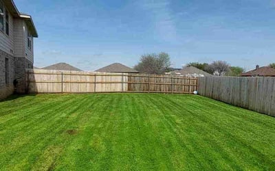 Photo of Karen B.'s yard after getting lawn care in Crowley, TX